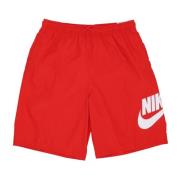 Club Geweven Shorts Rood/Wit Nike , Red , Heren