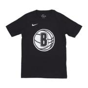 Brooklyn Nets Logo Tee Korte Mouw Nike , Black , Heren