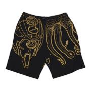 Evangelion Flowing Sweatshorts Zwart Octopus , Black , Heren