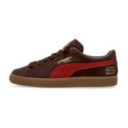 Suede Staple Lage Schoen Donker Chocolade Puma , Brown , Heren