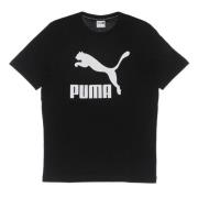 Klassieke Logo Tee Zwarte T-shirt Puma , Black , Heren