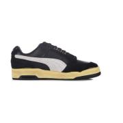 Vintage Stijl Lage Sneaker Zwart/Wit Puma , Black , Heren