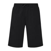 Zwarte Logo Bermuda Shorts Guess , Black , Heren