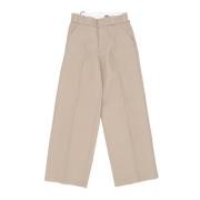 Gestructureerde Stof Rec Pant in Khaki Dickies , Beige , Dames