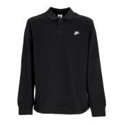 Lange Mouw Polo Club Zwart/Wit Nike , Black , Heren