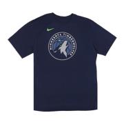 Timberwolves Logo Tee Navy Blue Nike , Blue , Heren