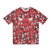 Chicago Bulls Mesh Oversize Tee New Era , Multicolor , Heren