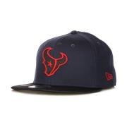 Houston Texans Platte Klep Pet Zwart New Era , Blue , Unisex