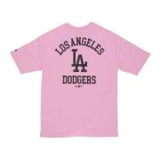 Dodgers Wordmark Tee Pink/Black New Era , Pink , Heren