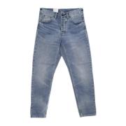 Blauw Licht Gebruikte Wassing Jeans Carhartt Wip , Blue , Heren