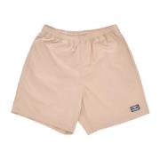 Nylon Shorts met elastische sluiting Obey , Beige , Heren