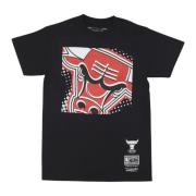 Chicago Bulls NBA Tee Zwart Mitchell & Ness , Black , Heren