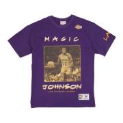 NBA Vintage Logo Tee Ervin Johnson Mitchell & Ness , Purple , Heren