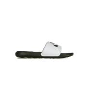 Heren Slippers Zwart/Wit Stijlvol Comfort Nike , White , Heren