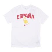 Spanje Basketbal Tee 2024 Viering Nike , White , Heren