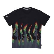 Zwarte Sound Wave Tee Heren T-shirt Octopus , Black , Heren