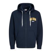 Sportieve Zip-Through Hoodie Jack & Jones , Blue , Heren