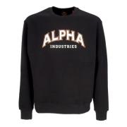 Zwarte Crewneck Sweatshirt Alpha Industries , Black , Heren