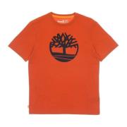 River Tree Tee Chestnut/apple Heren T-shirt Timberland , Brown , Heren