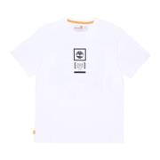 Camo Tee Wit Korte Mouw T-shirt Timberland , White , Heren