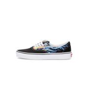 Lage Vlam Sneaker Zwart/Wit Vans , Black , Heren