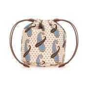 Paisley en Polka Dot Pouch Etro , Blue , Dames