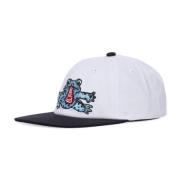 Zwarte Platte Klep Snapback Pet Obey , White , Heren