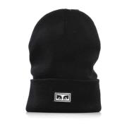 Icoon Ogen Zwart Beanie Hoed Obey , Black , Heren