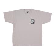 Zilvergrijze Eyes Icon Heren T-shirt Obey , Gray , Heren