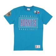 Charlotte Hornets Vintage Logo Tee Mitchell & Ness , Blue , Heren