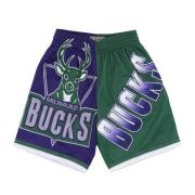 NBA Big Face Basketball Shorts Mitchell & Ness , Purple , Heren