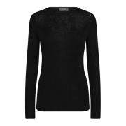 Zwarte Gebreide Trui Mmbouch O-Neck MOS Mosh , Black , Dames