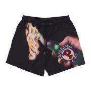 Zwarte zwemshorts met mesh Propaganda , Black , Heren