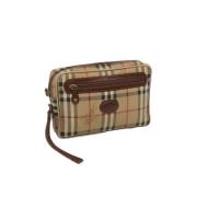 Pre-owned Fabric clutches Burberry Vintage , Beige , Dames