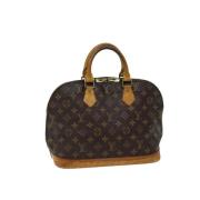 Pre-owned Canvas handbags Louis Vuitton Vintage , Brown , Dames