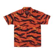 Tiger Camo Beach Shirt Oranje Propaganda , Orange , Heren