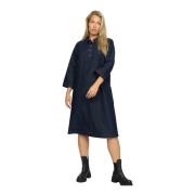 Denim Jurk met ¾ Mouwen 2-Biz , Blue , Dames