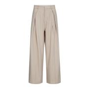 Plooi Broek 199-Bone Co'Couture , Beige , Dames