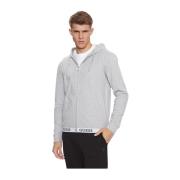 Ritshoodie - Logo Geborduurd Guess , Gray , Heren