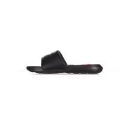 Zwarte Slide Slippers met Gestructureerd Voetbed Nike , Black , Heren