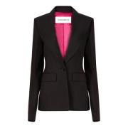 Zwarte Wol Gabardine Blazer Nina Ricci , Black , Dames