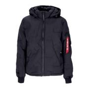 Zwarte Logo Puffer Donsjas Alpha Industries , Black , Heren