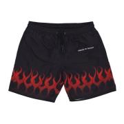 Flames Zwemshorts Zwart/Rood Vision OF Super , Black , Heren