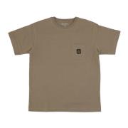 Taupe Crew-Neck Tee met Zak RefrigiWear , Brown , Heren