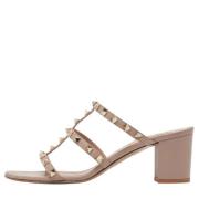 Pre-owned Leather sandals Valentino Vintage , Pink , Dames