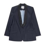 Elegante blazer met diepe v-hals Munthe , Blue , Dames