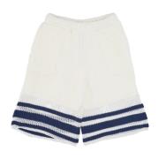 Gebreide Gestreepte Shorts Wit Katoen Arte Antwerp , White , Heren