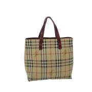 Pre-owned Fabric totes Burberry Vintage , Beige , Dames