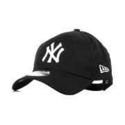 NY Yankees Gebogen Klep Pet Zwart/Wit New Era , Black , Unisex