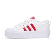 Platform Lage Sneaker Scarlet Wit Zwart Adidas , White , Dames